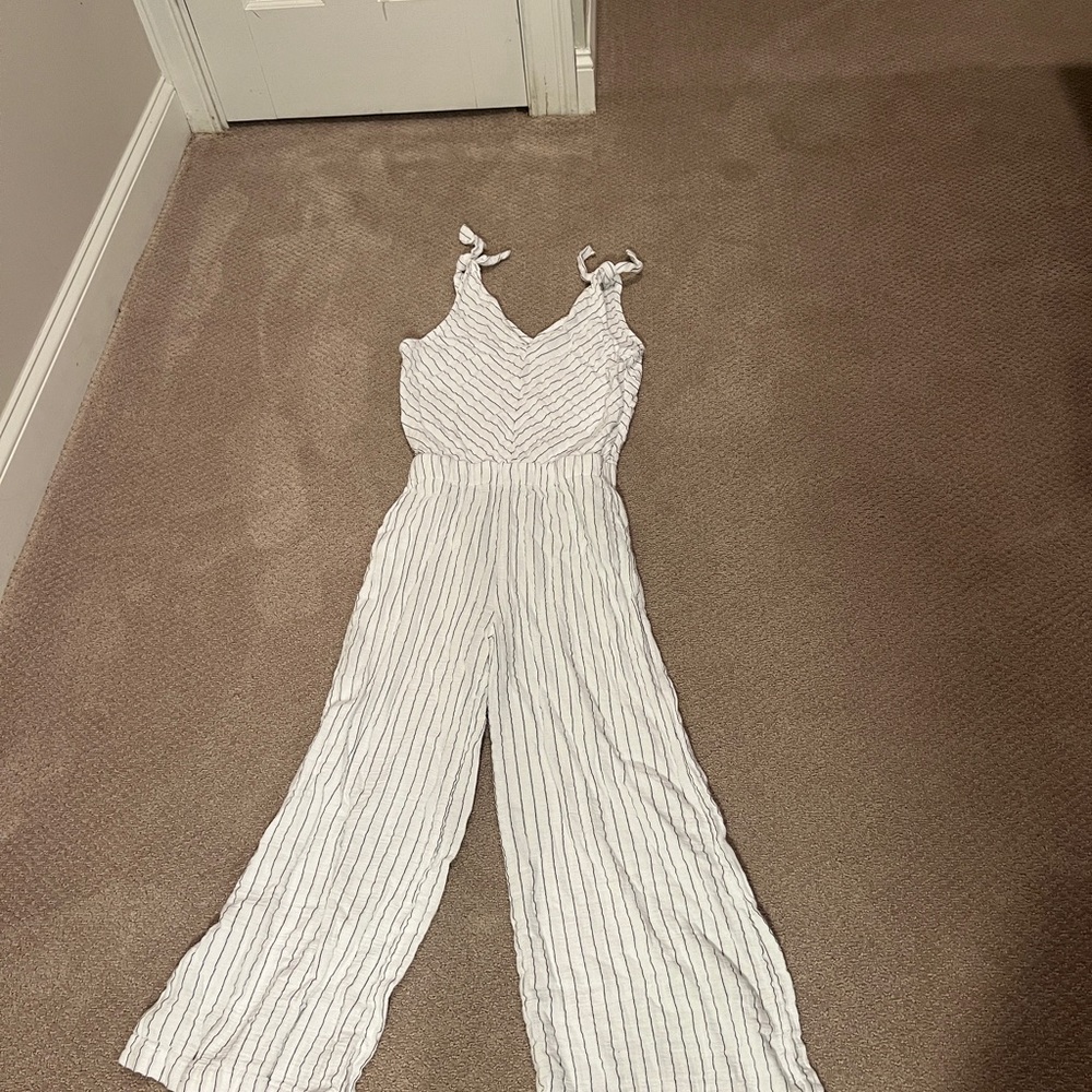 Drew brand women’s Striped White Jumpsuit